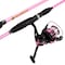 Leisure Sports Fishing Rod and Reel Combo, Spinning Reel Pole, Gear for Bass, Trout Fishing, Pink, Strike Series 892818FUS - alternate 1